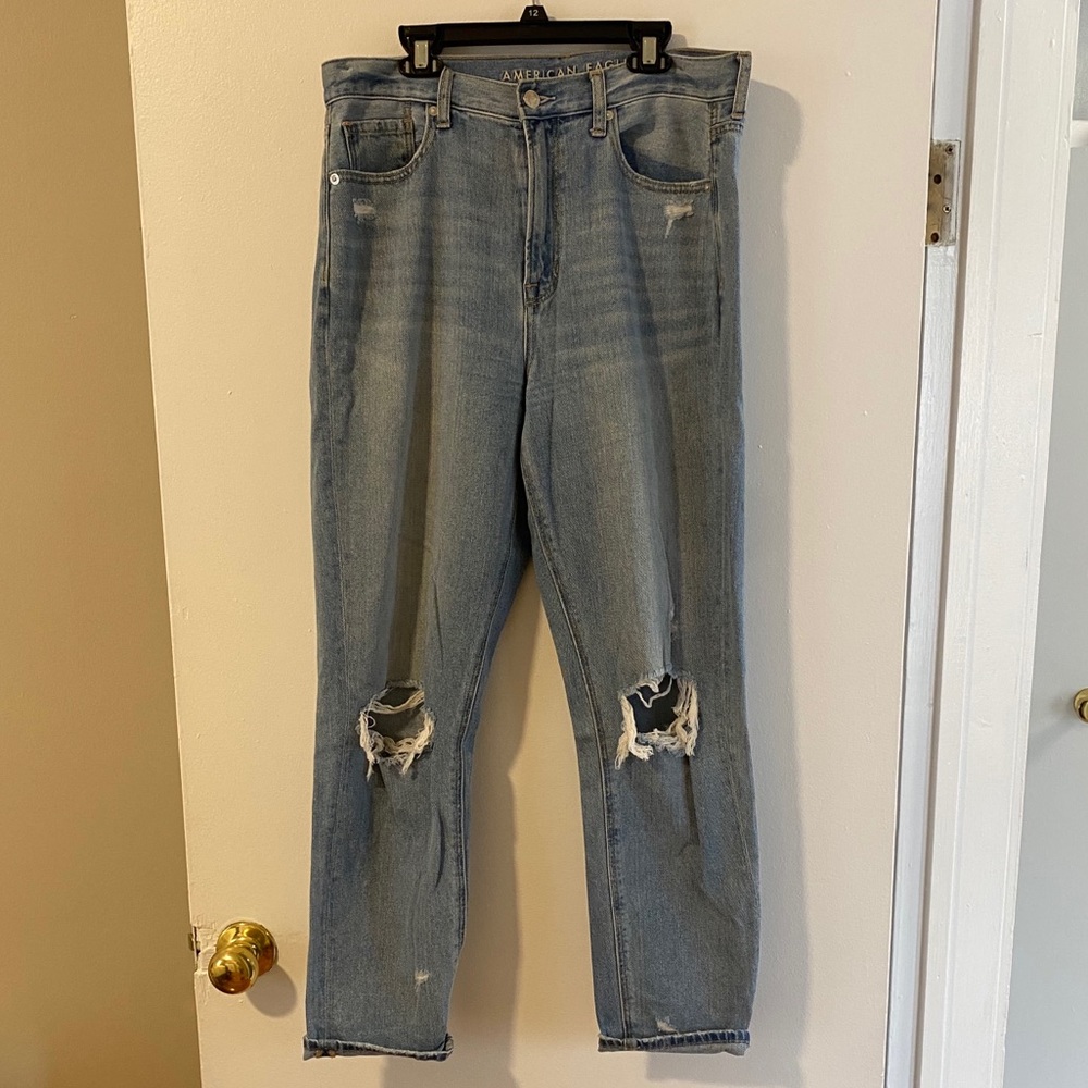 Distressed AE Mom Jean